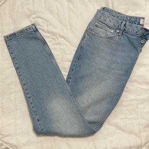 Topman Mens Denim Jeans size W34/L32 light wash